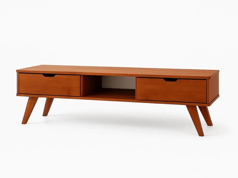 Szafka RTV 46x160 cm z drewna litego MALMO, kolor kasztan 682090
