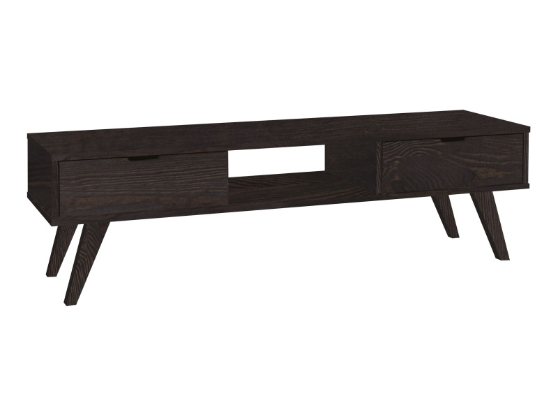 Szafka RTV 46x160 cm z drewna litego MALMO, kolor orzech 682089