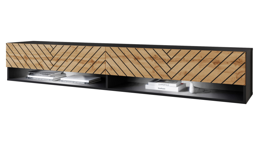 Szafka RTV A180 MDF, z oświetleiem LED RGB 566302