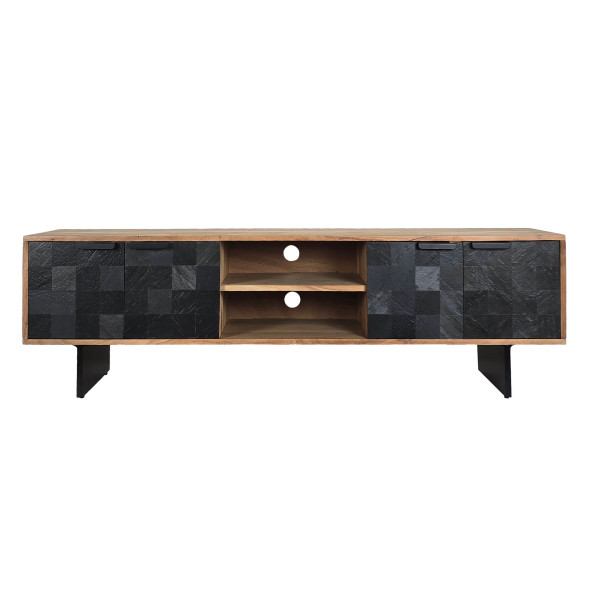 Szafka RTV Akacja Drewno Lite 150cm TV Board Industrial Przechowywaniem 770392