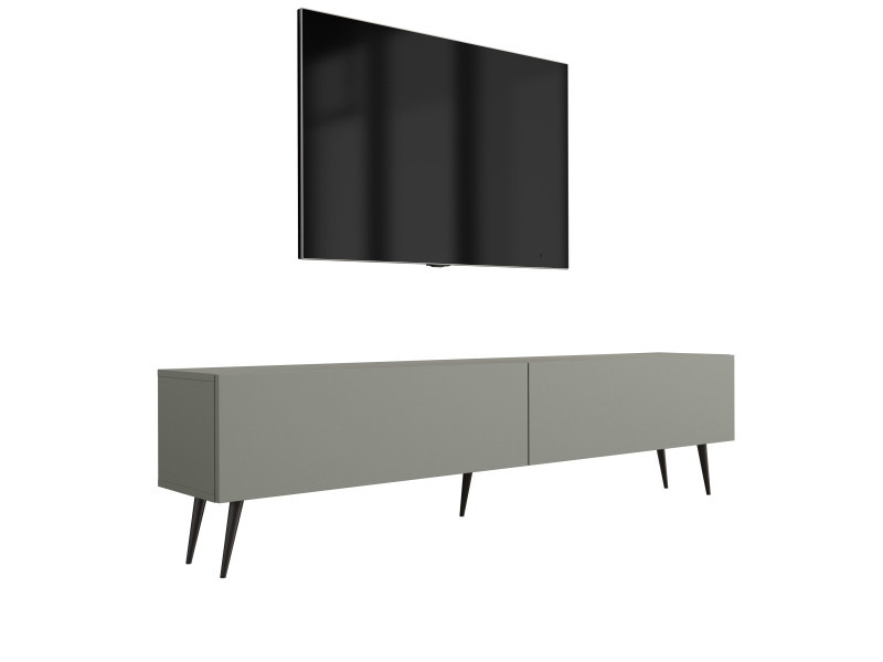 Szafka RTV: Aloes, 170 x 52 x 32 cm, czarne nogi 642459