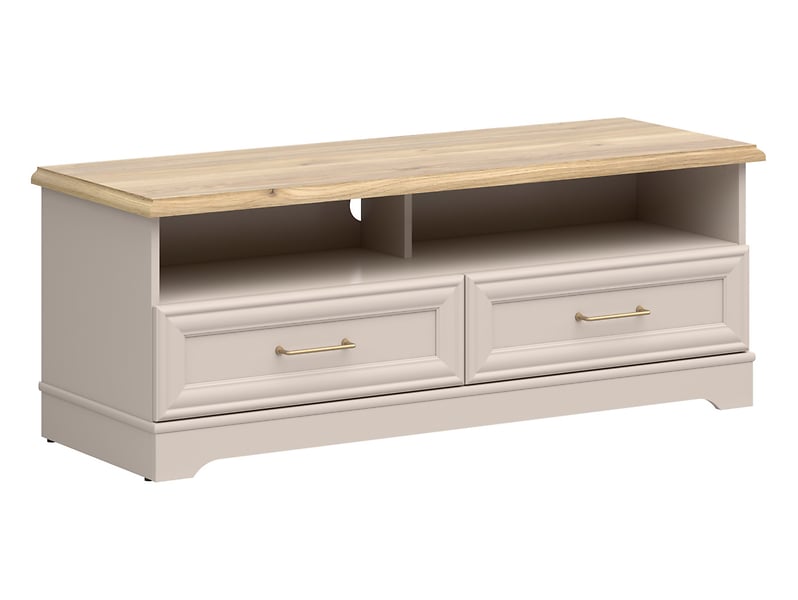 Szafka RTV Anga 124 cm z 2 szufladami kaszmir/dąb mauvella 1005747