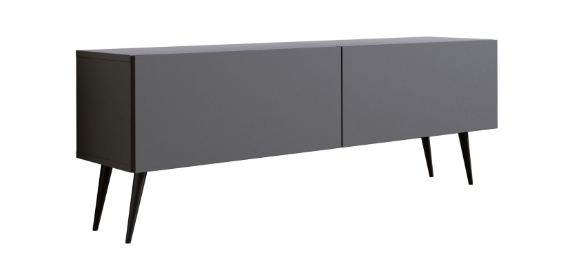 Szafka RTV : Antracyt, czarne nogi, 140 x 34 x 32 cm 352291
