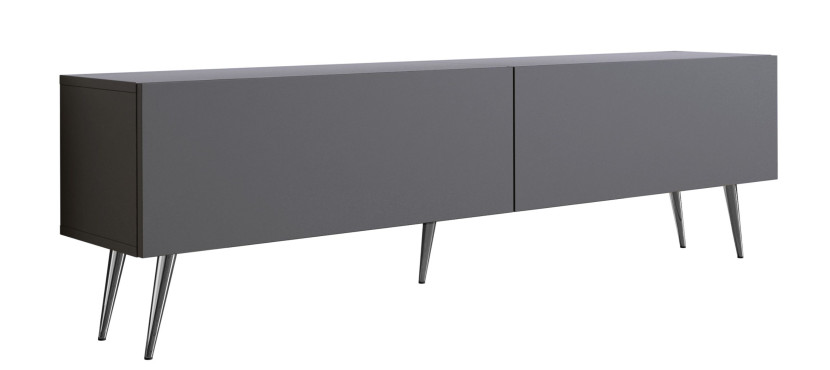 Szafka RTV : Antracyt, nogi chromowane, 170 x 34 x 32 cm 352335