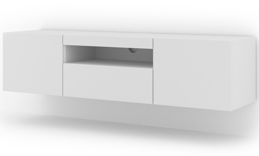 Szafka RTV AURA 150 cm biały mat 241354