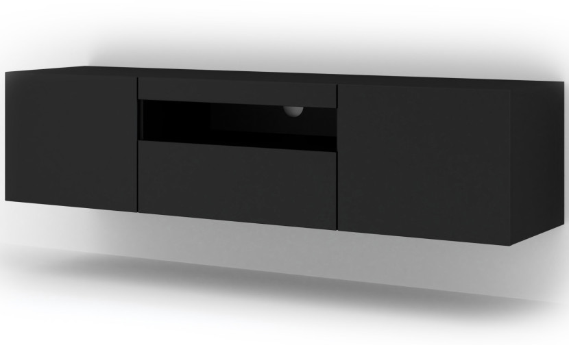 Szafka RTV AURA 150 cm czarny mat 241292