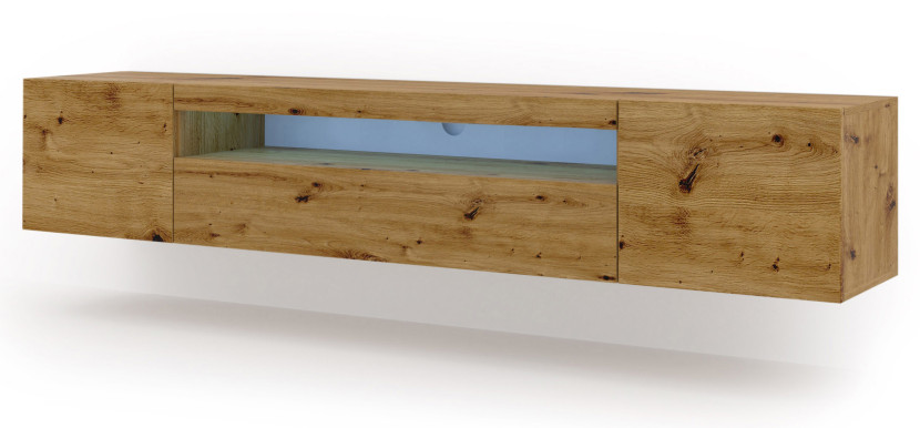 Szafka RTV AURA 200 cm dąb artisan + LED 241250