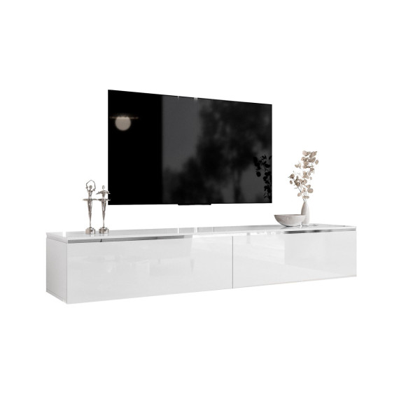 Szafka RTV AURORA SILVER nóżki skośne chrom 358069