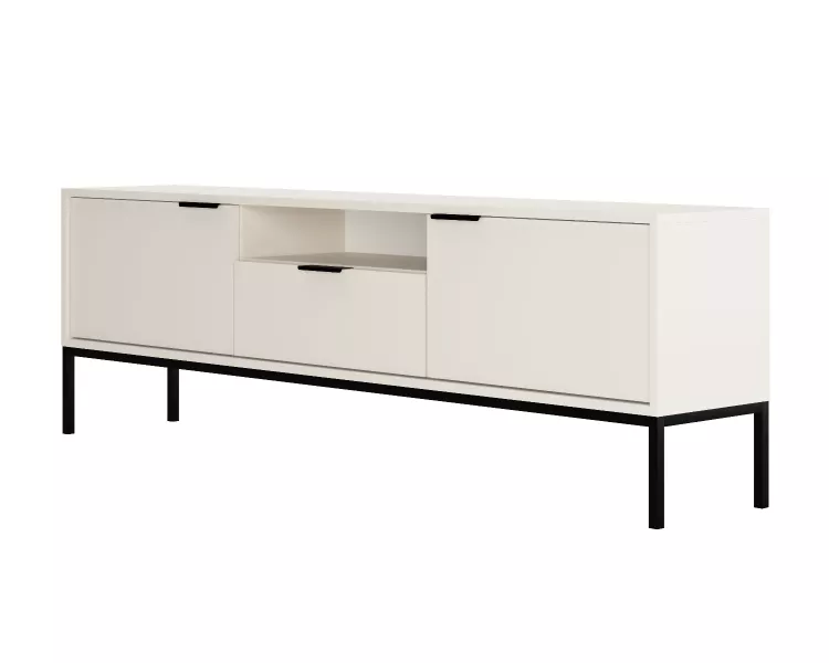 Szafka RTV AUSTIN 175 biała/czarna 409020