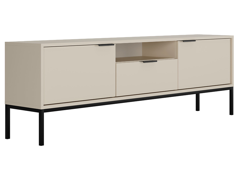 Szafka RTV Austin 175 cm z 2 drzwiami i szufladą kaszmir/czarny 354851