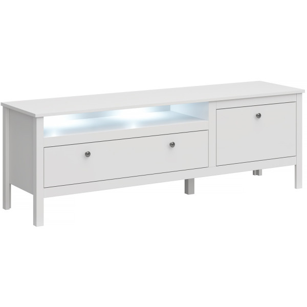 Szafka RTV AZURA 160 cm Biała do Salonu Skandynawska 319002