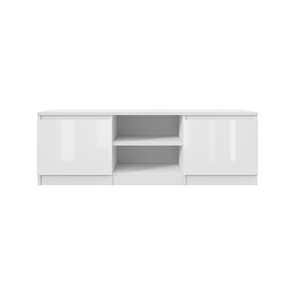 Szafka RTV BASIC – Biała połysk | 120x40x40 cm 748198