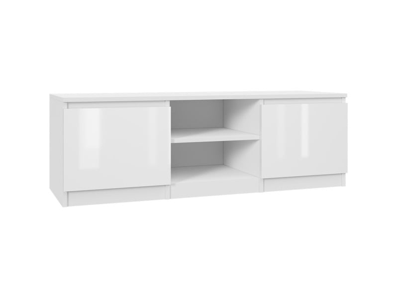 Szafka RTV Biała Lakierowana 120 cm - 2 szafki 223787