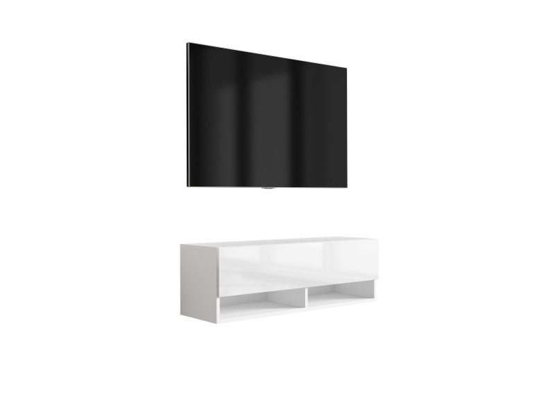Szafka RTV Biały Mat / Połysk, 100 × 32 × 34 cm 749618