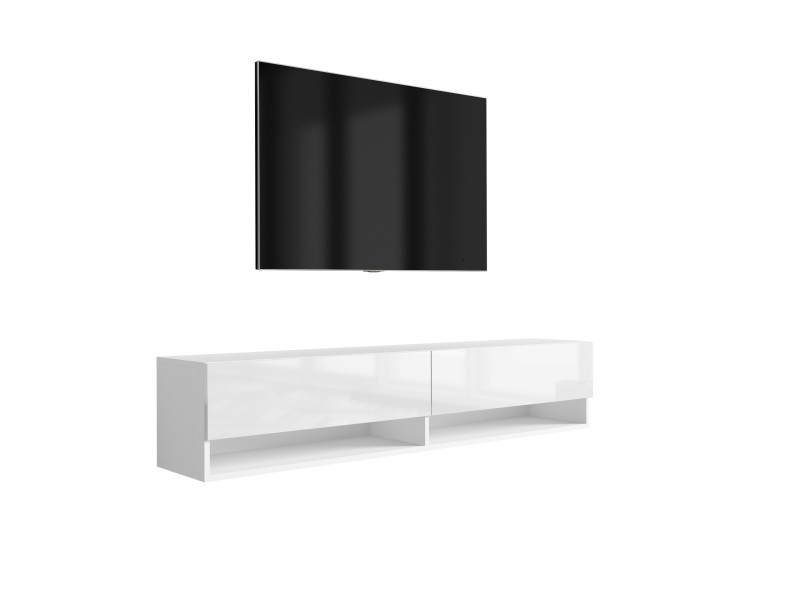 Szafka RTV Biały Mat / Połysk, 170 × 32 × 34 cm 749718