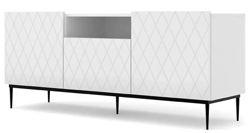 Szafka rtv biały mat + rama - Elreon 692414