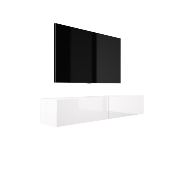 Szafka RTV : Biały Matowy / Biały Błyszczący, 170 x 34 x 32 cm 254182