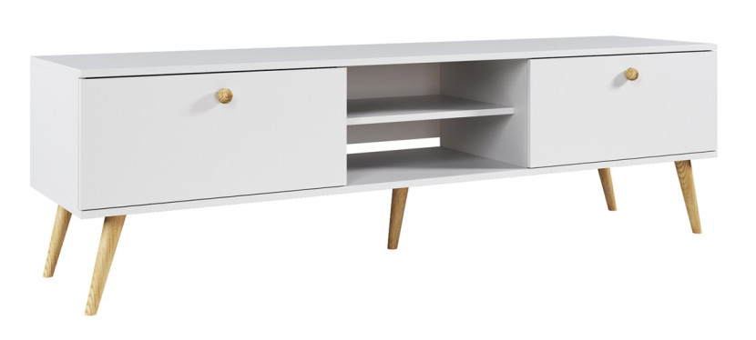 Szafka rtv boho - Biała mat 184641
