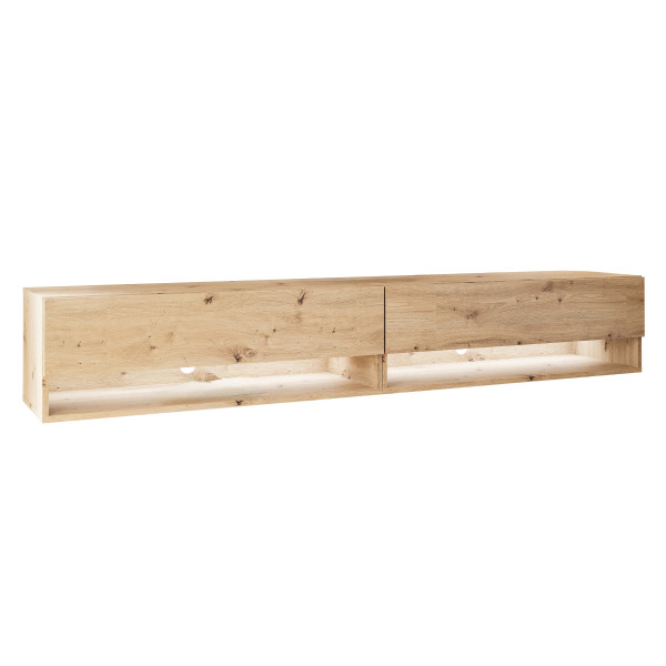 Szafka RTV CALANTE 180 cm z led podwieszana dąb artisan 334036
