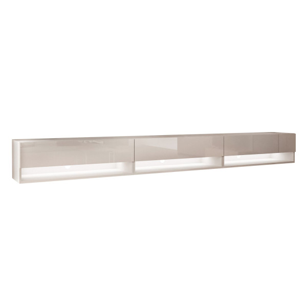 Szafka RTV CALANTE 270 cm z led podwieszana kaszmir połysk 334020
