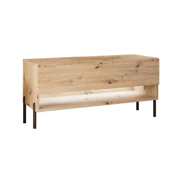 Szafka RTV CALANTE 90 cm dąb artisan nogi czarne proste 334019