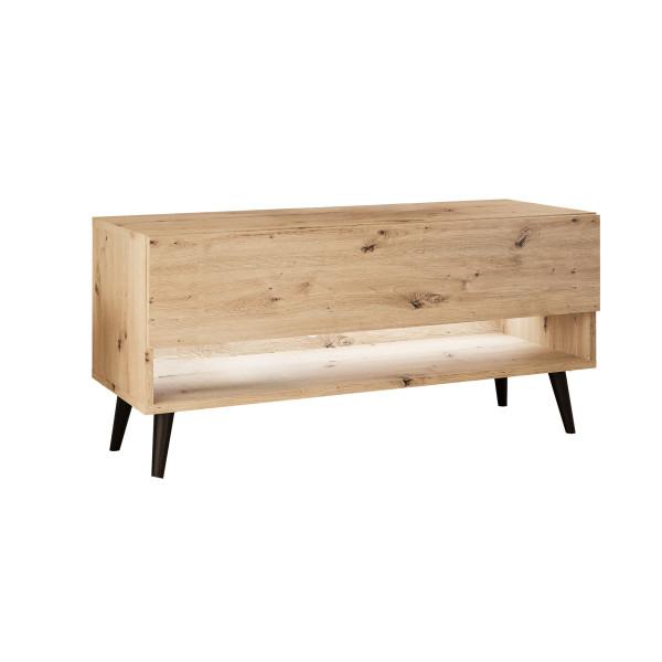 Szafka RTV CALANTE 90 cm dąb artisan nogi czarne skośne 334026