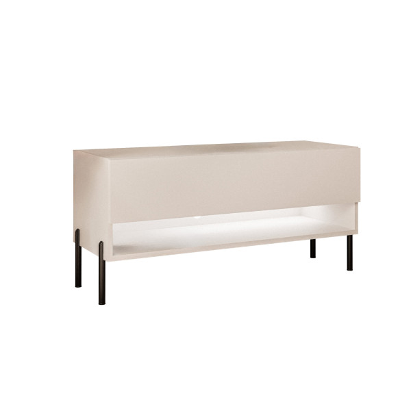 Szafka RTV CALANTE 90 cm kaszmir proste czarne nogi 334028