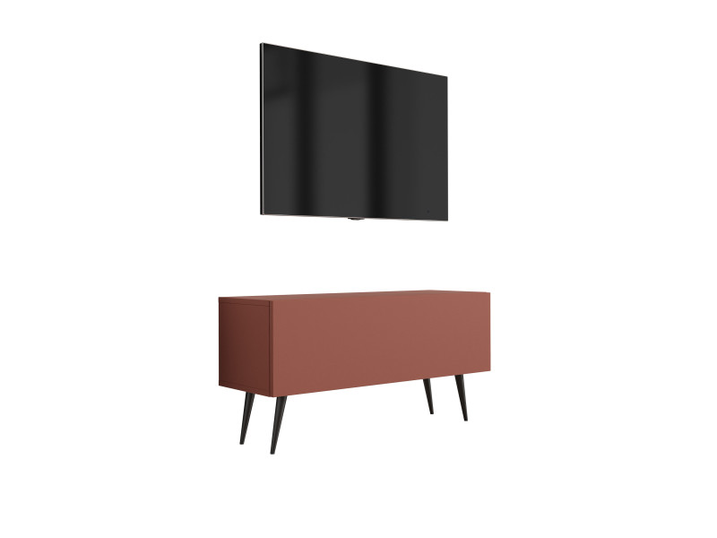 Szafka RTV: Ceglasty, 100 x 52 x 32 cm, nogi czarne 642429