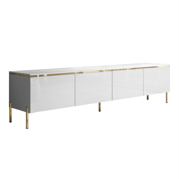 Szafka RTV CELINE GLOSS 200 Boho złoty chrom 509501