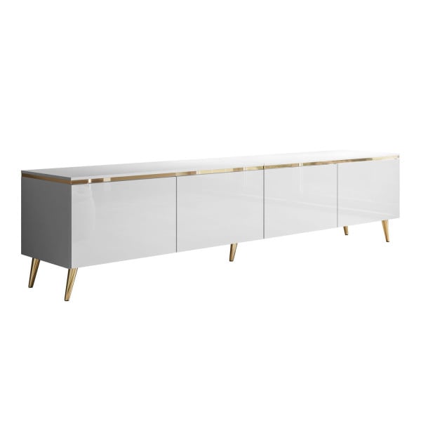 Szafka RTV CELINE GLOSS 200 skośne złoty chrom 509502
