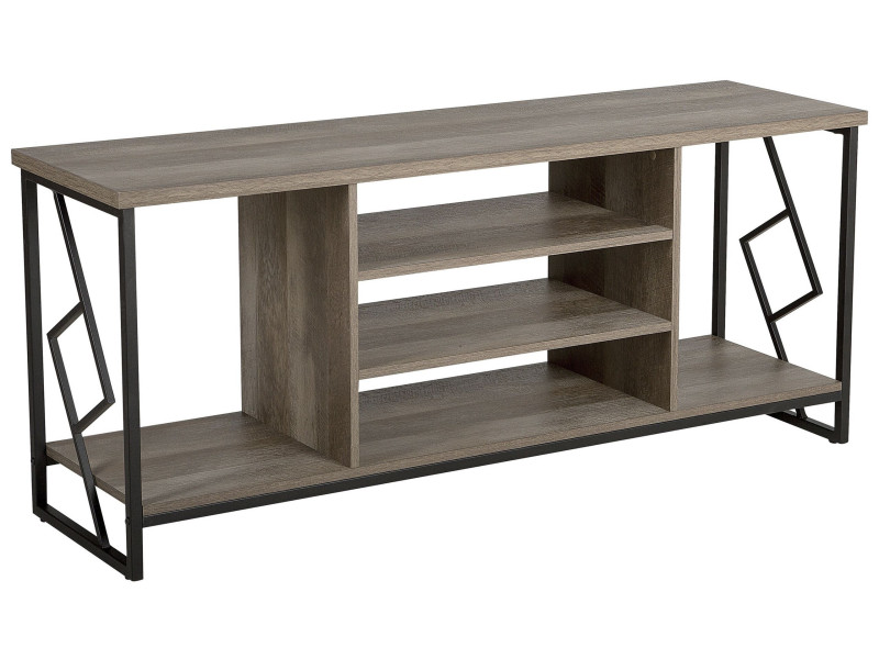 Szafka RTV ciemne drewno industrialny 70967