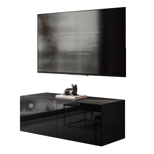 Szafka RTV COLGANTE 100 czarny wysoki połysk LED 96748