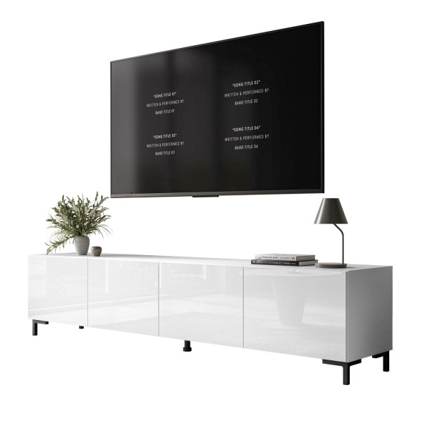 Szafka RTV COLGANTE 200 na nóżkach niskich czarnych 1020380