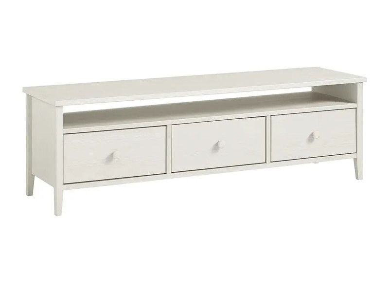 Szafka RTV Colorado 143 drewniana, 3 szuflady, kolor bielony 858948