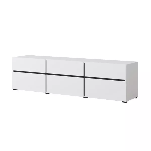 Szafka RTV CROSS 3K3S 180cm biała/czarna 458361