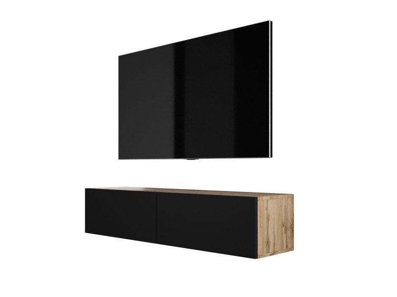 Szafka RTV : Czarny, 140 x 34 x 32 cm 224839
