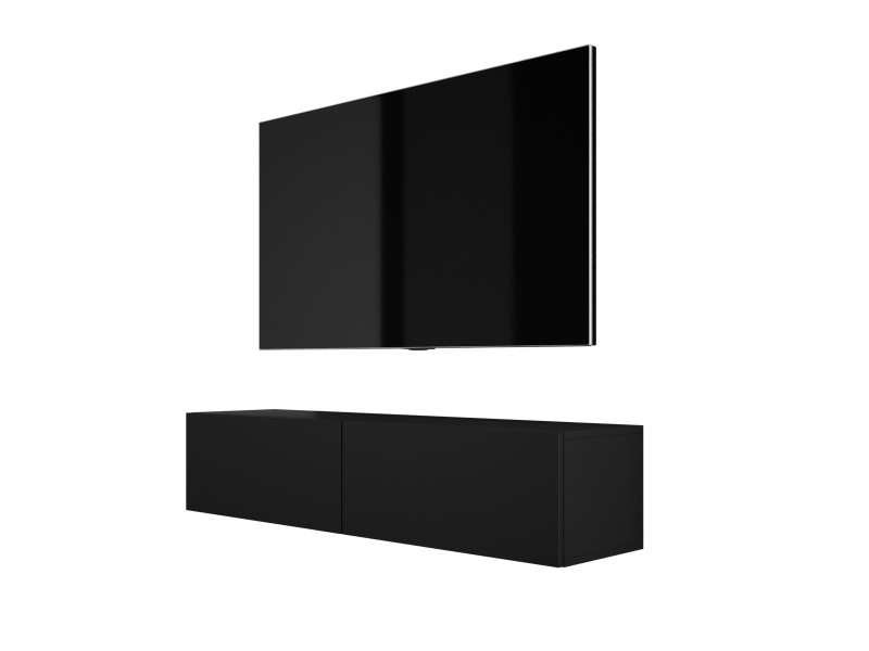 Szafka RTV : Czarny Matowy, 140 x 34 x 32 cm 224815
