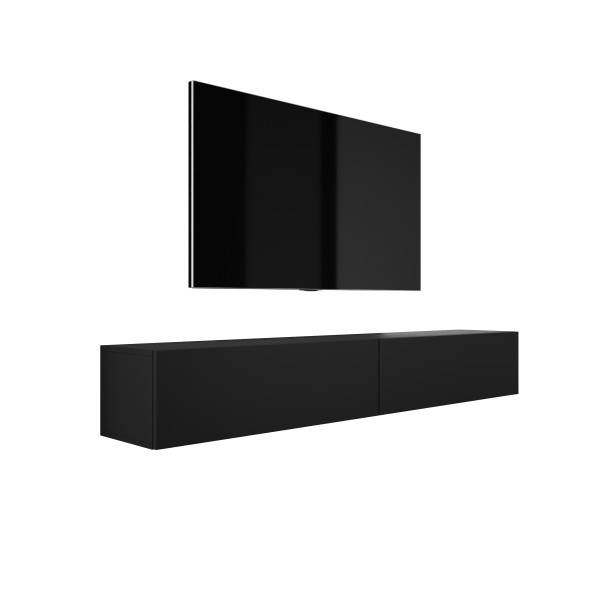 Szafka RTV : Czarny Matowy, (2 X 100) x 34 x 32 cm 254174