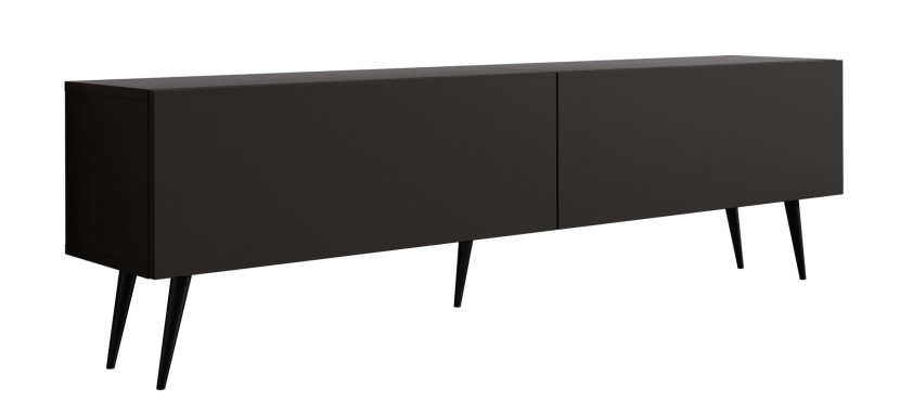 Szafka RTV : Czarny Matowy, nogi czarne, 170 x 34 x 32 cm 352323