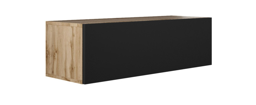 Szafka RTV : Dąb Wotan / Czarny Matowy, 100 x 34 x 32 cm 224823