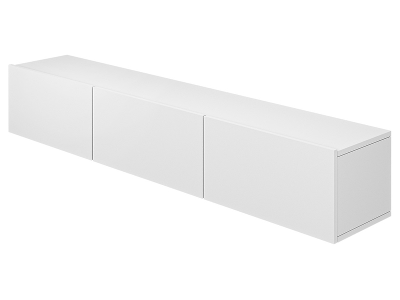 Szafka RTV Dallas 180 cm wisząca z 3 drzwiami biała 354891