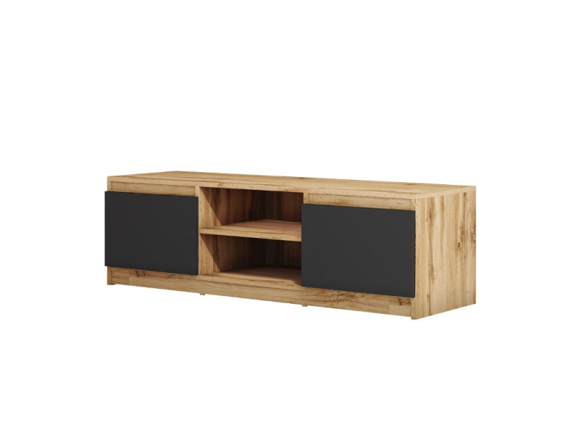Szafka RTV DIDI 120 w kolorze dąb wotan / czarny grafit 329654