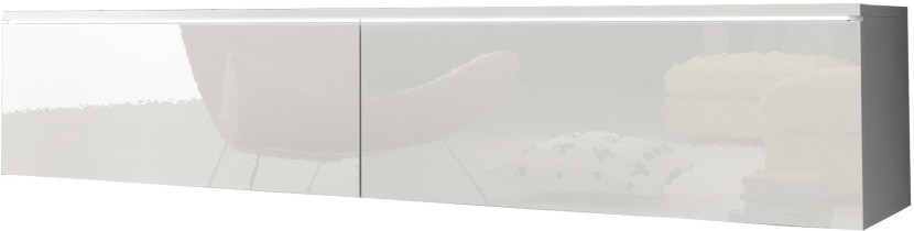Szafka RTV DONNA 140 w kolorze biały/biały połysk 329759