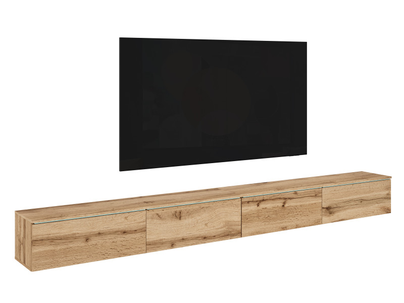 Szafka RTV DONNA 300 w kolorze dąb wotan z oświetleniem LED 1037273