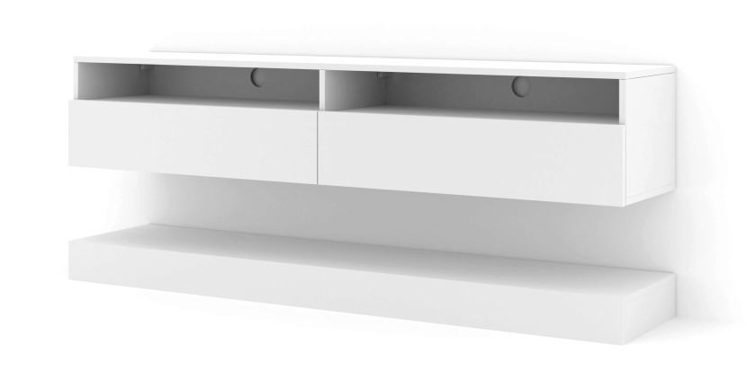 Szafka RTV DUO 160 cm wisząca biały mat 241359