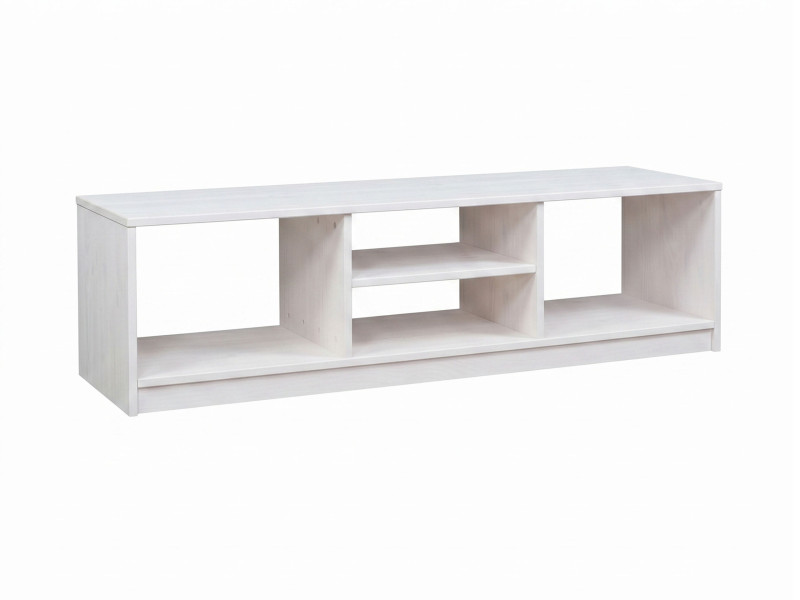 Szafka RTV EKO 160 cm drewniana, kolor bielony 1080131