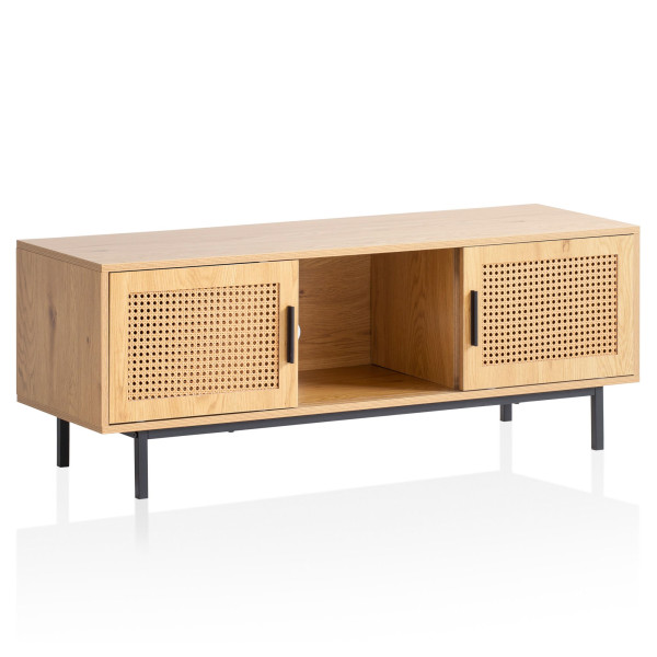 Szafka RTV FineBuy 120 cm drewniana dąb Szafka 223522