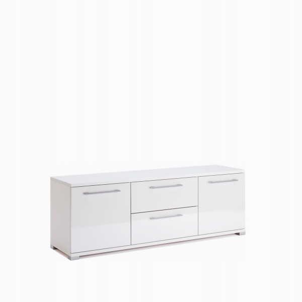 SZAFKA RTV Flory 150cm biały połysk 2 SZAFKI I SZUFLADY 295089