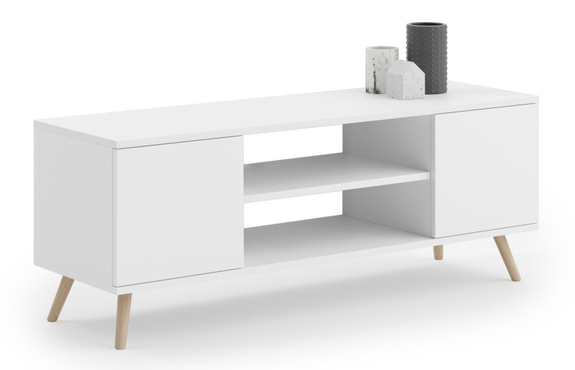Szafka RTV Focus 135 cm skandynawska biała 1048005