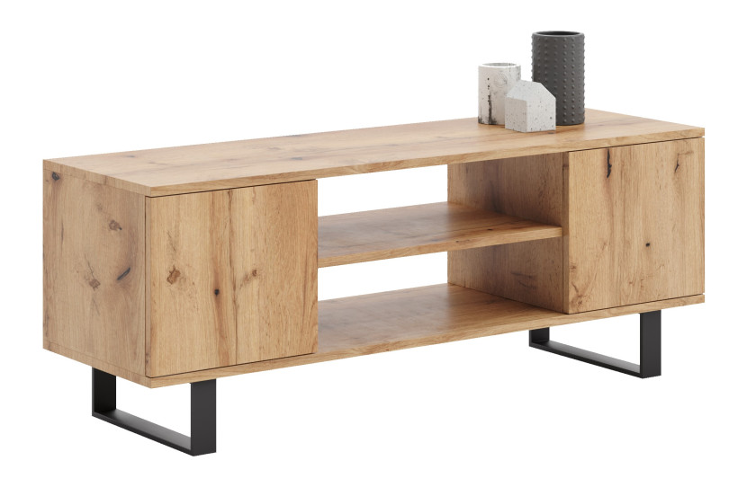 Szafka RTV Focus loft dąb craft złoty 85666